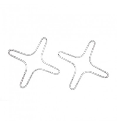 Set 2 Reductores para Gas Cromado Metaltex