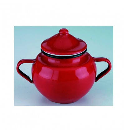 Azucarero Rojo Porcelana Ibili