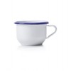Taza cafe con plato esmaltado blanco Ibili