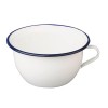 Orinal Porcelana Blanca Borde Azul Ibili