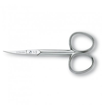 Tijera Uñas Curva Hoja Fina 10 cm 3Claveles