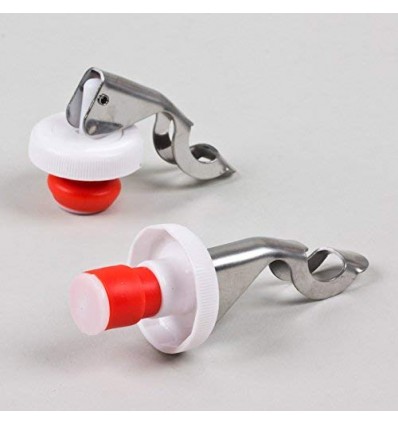 Juego 2 Tapones Expansion Leva Acero Inox.Metaltex