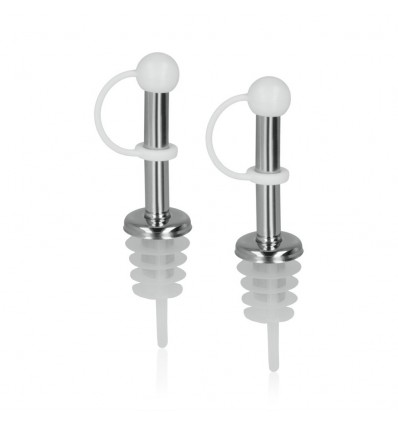 Juego 2 Tapones con Vertedor Inox/Plastico Metaltex