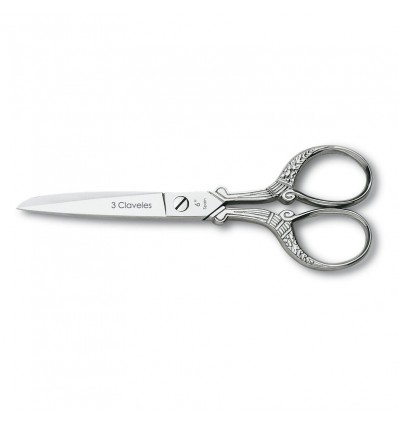 Tijera Costura Cuerno Abundancia15 cm 3 Claveles