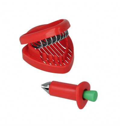 Descorazonador y cortador de fresas Metaltex