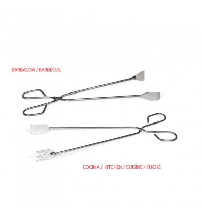Tenaza Barbacoa Inox.55x6cm El Cid