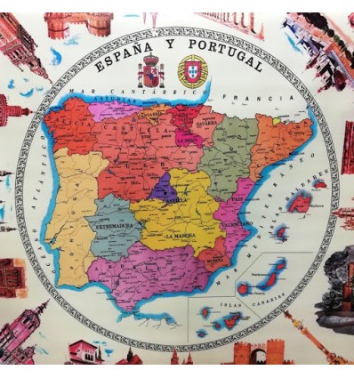 Hule mapa de España