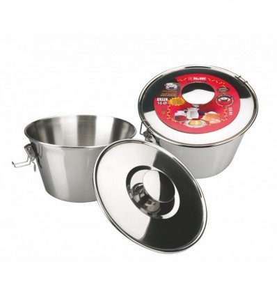 Flanera con tapa Inox Ibili