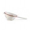 Colador con Mango Porcelana Blanca Borde Rojo
