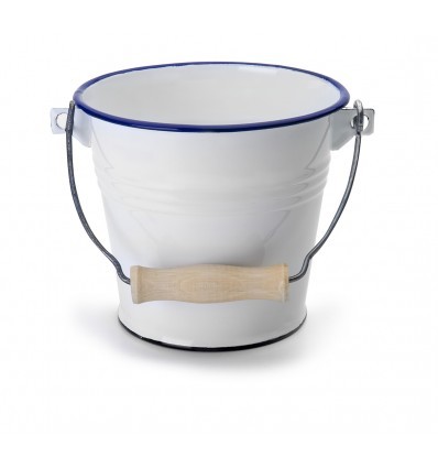 Cubo con Asa 1.5 Ltrs. Porcelana Blanca Ibili