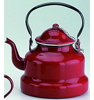 Cafetera Pava Porcelana Roja