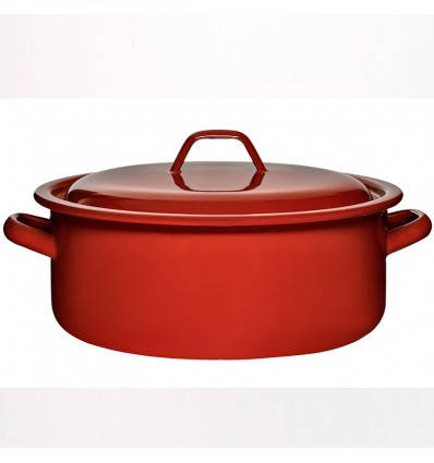 Cacerola Esmaltada Teja Porcelana La Estrella