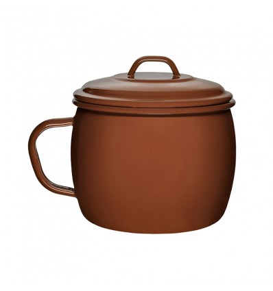 Puchero Esmaltado Porcelana Teja La Estrella