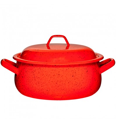 Cacerola Esmaltada Burdeos Porcelana La Estrella