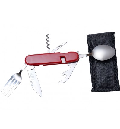 Navaja camping cuchara tenedor Joker