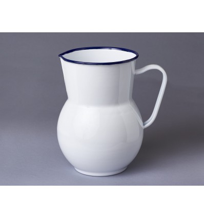 Jarra San Juan 1.5 Lts. Porcelana Blanca borde Azul