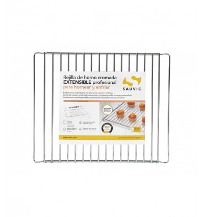 Rejilla de Horno Cromada Extensible plegada Sauvic