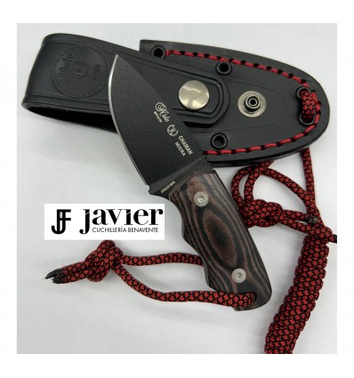 Cuchillo Chaman micra micarta hoja negra Nieto