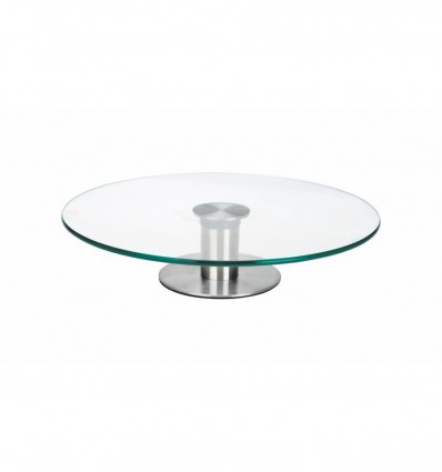 Soporte Giratorio (Cristal+Inox.) para Tartas